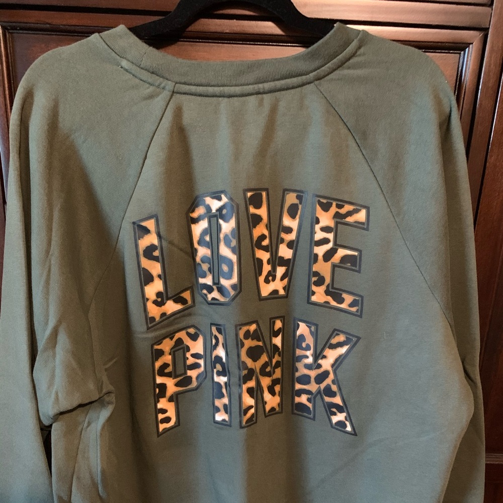 Victoria’s Secret pink army green legging crew